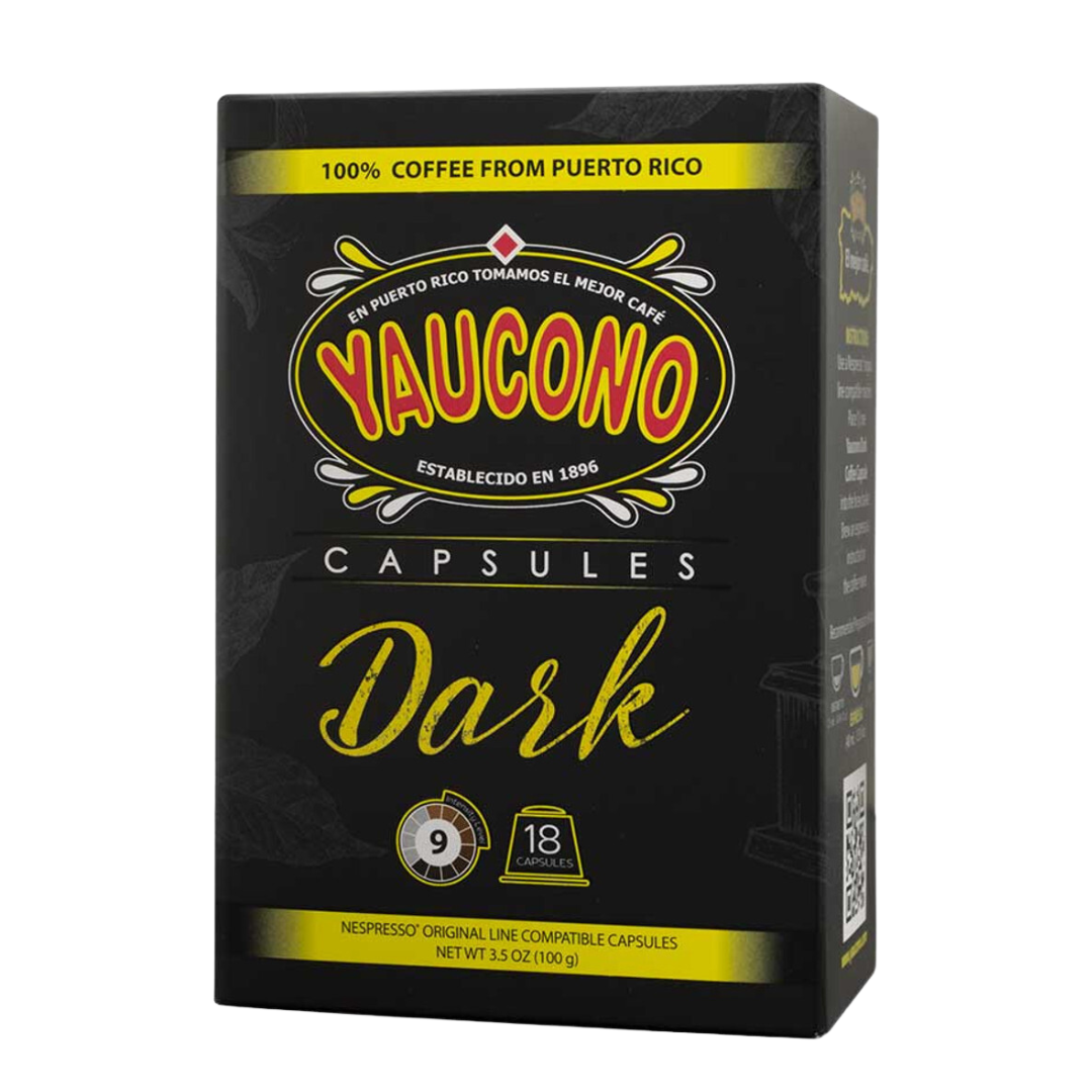 Yaucono coffee dark capsules 18ct