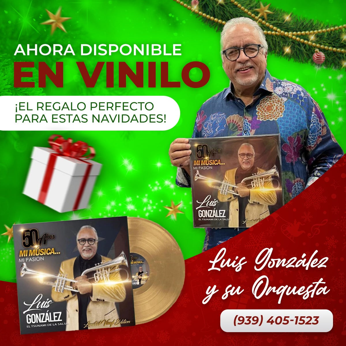 Luis Gonzalez y su Orquesta - Edición Limitada de Vinilo color Oro