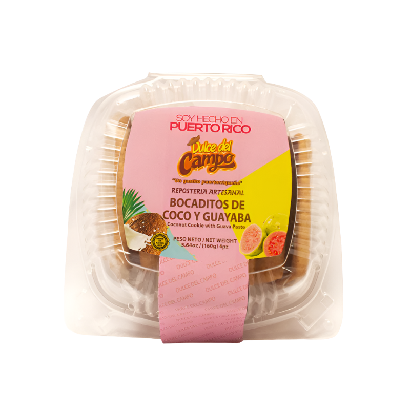 Dulce del Campo Bocaditos de Galleta de Coco y Pasta de Guayaba 4pz/5.64oz